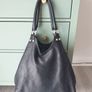 Black Leather Handbag With Fringe Image 5