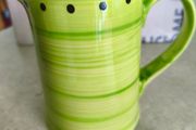 Green Jug by Genuine Hand painted cookwar Freezer Proof, Dishwasher, Microwave and Oven Safe. Made in U.K. by ULSTER CERAMICS