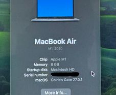 MacBook Air M1 Space Grey