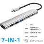 USB 3.1 Type-C Hub To HDMI Adapter 4K Thunderbolt 3 USB C Hub with Hub 3.0 TF SD Image 4