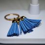 Boho Style. Triple Leather Tassels Keychain Image 4