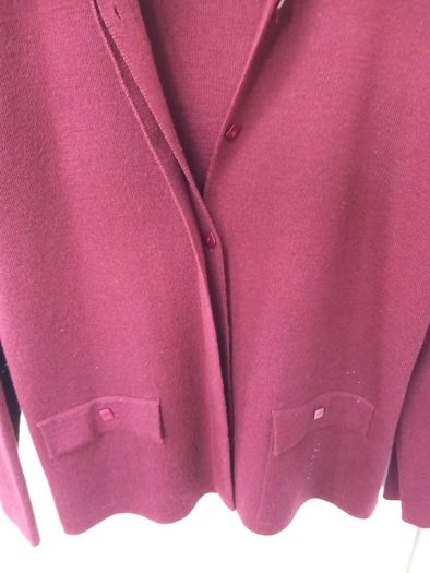 Country Casuals Wine Cardigan Size L