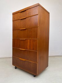 Mid Century Austinsuite Teak Tallboy Chest of Drawers