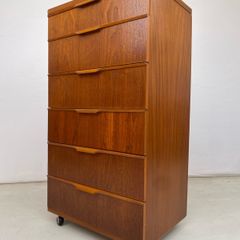 Mid Century Austinsuite Teak Tallboy Chest of Drawers