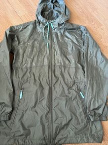 Columbia Light Green Windbreaker Jacket