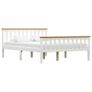 Bed Frame with 2 Drawers White Solid Pine Wood 140x200 cm Image 2