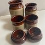 Selection of stoneware jars and condiment holders Image 8