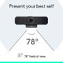 "Logitech C925e Business Webcam, HD 1080p/30fps Video, Light Correction, Autofocus, Clear Audio, Privacy Shutter, Works with Microsoft Teams, Google Meet, Skype, WebEx, Cisco - Black" Image 3