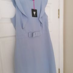 Pale Blue Sleeveless Bow Dress V by Very