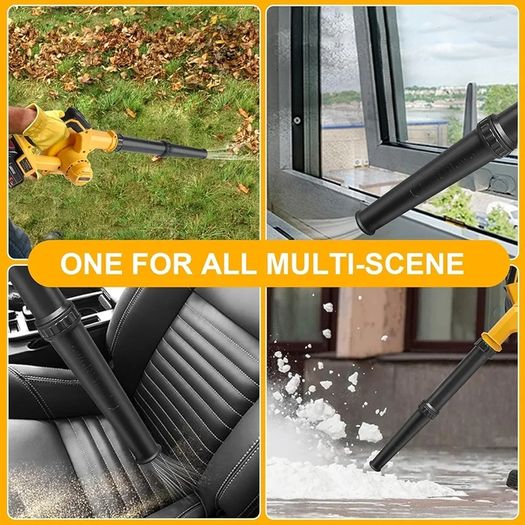 Cordless Air Leaf Blower for Dewalt 18V Battery, Electric Jobsite Air Blower Powerful for Garden Lawn Care Leaf Snow Blowing,Car Computer Dust Cleaner (Tool Only,no Battery)