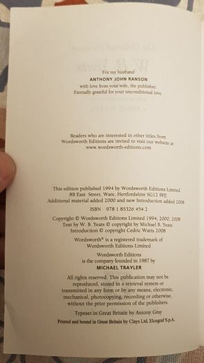 W.B. Yeats: Collected Poems