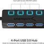 4-Port USB 3.0 Hub with Individual LED Power Switches Image 7