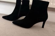 Dune London Black Suede Ankle Boots UK 4 EU 37