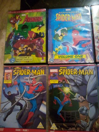Marvel Animated 14 Dvd Bundle Lot Spider-man Thor Iron Man Avengers Hulk Thor She-hulk Fantastic Four Etc