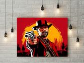 Red Dead Redemption game printed Wall picture foamex board printed picture on it wall board wall decor wall art picture