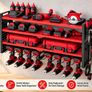 Heavy Duty Wall Mounted Power Tool Organiser  4 Tier Garage Storage Rack with 8 Drill Holders Image 2