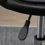 Set of 2 360 swivel rolling stools, seat adjustable 47-62H cm, chrome steel black synthetic upholstery Image 7
