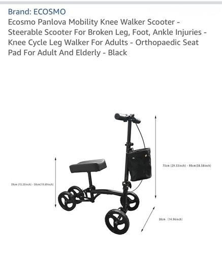 Mobility Knee Walker Scooter by Ecosmo Panlova