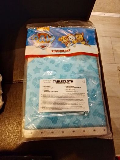 paw patrol birthday table cloths