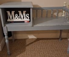 Upcycled Telephone Seat. Gossip Bench