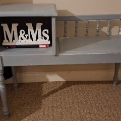 Upcycled Telephone Seat. Gossip Bench