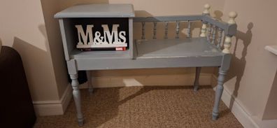 Upcycled Telephone Seat. Gossip Bench