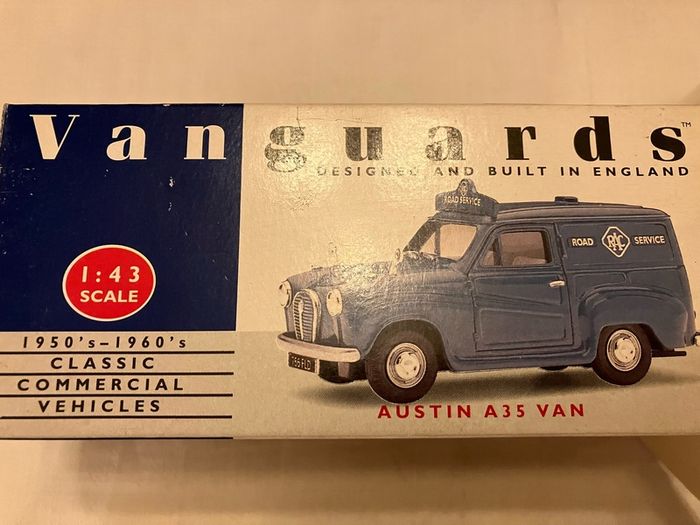 Vanguards. 1:43. Austin A35 van. RAC Road Service. MIB