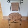 Stunning Design Show Piece Wrought Iron and Rattan Chair Image 9
