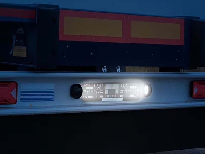 2pcs LED White Rear Number plate Lights Trailer Truck Caravan Bus Tailights