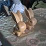 12cm high Vintage pair of Sylvac buff bunnies Image 7