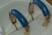 1980's Gold tone Hoop Earrings