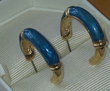 1980's Gold tone Hoop Earrings