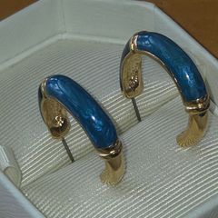 1980's Gold tone Hoop Earrings