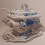 Fabulous Rare Vintage Masons Ironstone Large Lidded Soup Tureen Complete with Matching Underplate and Ladle in the Regency Pattern, Circa 1940 - Amazing to Have the Complete Set! Image 5