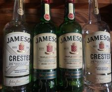 Jameson whiskey Empty bottles