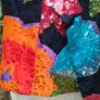 Vintage floral sequined shirt sleeve blouse small medium Image 4