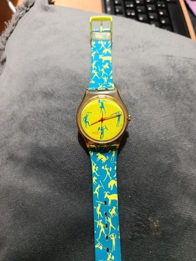 Vintage 1990 Swatch Watch African Can GK120 Retro