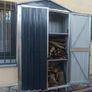 Garden Shed Anthracite 116x45x175 cm Galvanised Steel Image 2