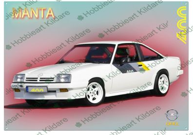 Opel Manta B 400 classic car tin metal sign