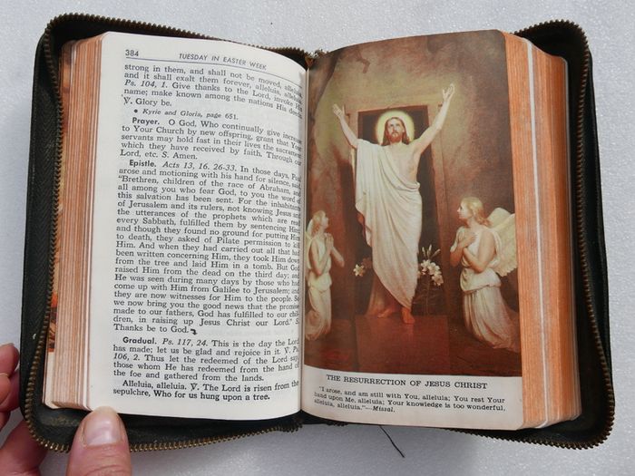 Vintage Saint Joseph Daily Missal Catholic Mass Prayer Book with Leather Cover
