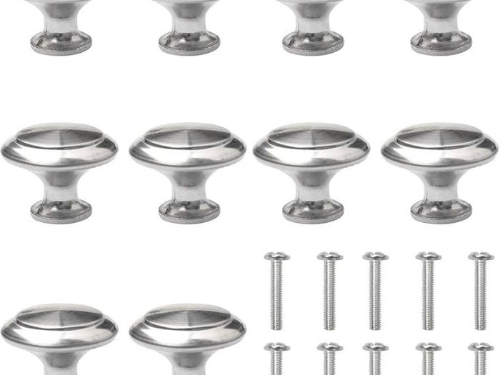 10 Packs Drawer Knobs, Cabinet Door Knobs Wardrobe Knobs Handle Cupboard Door Knobs with Screw for Drawer Cabinet Cupboard Wardrobe- Alloy & Stainless Steel