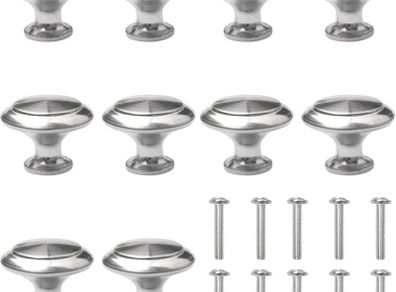 10 Packs Drawer Knobs, Cabinet Door Knobs Wardrobe Knobs Handle Cupboard Door Knobs with Screw for Drawer Cabinet Cupboard Wardrobe- Alloy & Stainless Steel
