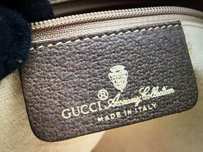 Gucci GG Supreme Canvas Shoulder Bag with Web Stripe and Interlocking G