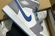 Nike Jordan 1 mid grey blue shoes