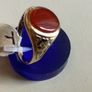 New 9ct Solid Gold Cornelian Stone Ring. Image 2