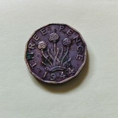1948 George VI UK Thruppence