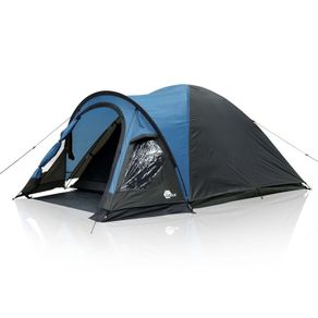 3 Person Dome Tent Window Stem Ventilation Waterproof 5000mm Blue Grey