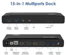 WAVLINK USB-C Dual 4K Universal Docking station with 100w USB power Delivery
