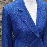 Vintage 80s 90s Electric blue party blouse ruffle detail Image 2