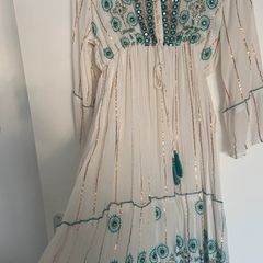 Stunning maxi dress  one size fits all .  new with tags  beautiful  on
